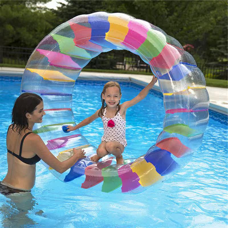 Children's drama roller climb ball color inflatable outdoor parent-child entertainment toys meadow water ride facilities