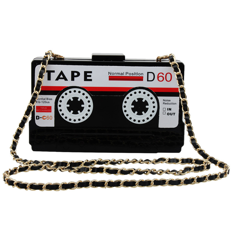 Cross-Border Women's Bag New Style European and American Fashion Acrylic Tape-Type Evening Clutch Bag Single Shoulder Crossbody Women's Bag