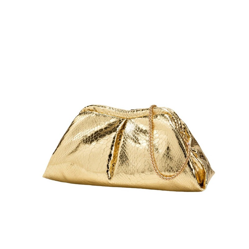 2026 New Snake Pattern Chain Shoulder Bag Cloud Clip Bag Cross-Border E-Commerce Women's Bag Evening Bag Clutch Bag