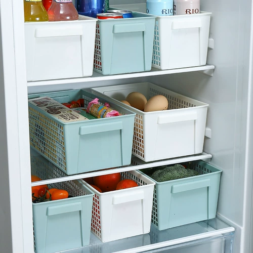 Настольная корзина для хранения, прямоугольная система хранения, пластиковая коробка