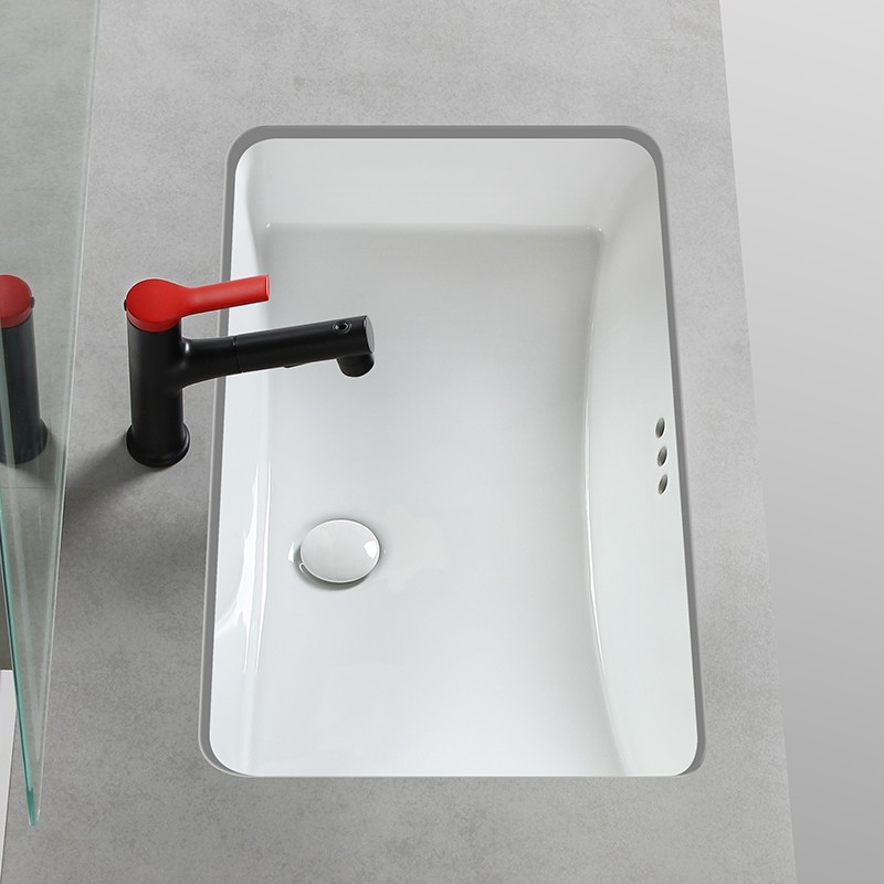 Extremely deep 70cm Large size in-stage basin rectangular balcony washbasin ceramic embedded ultra-large hand washbasin