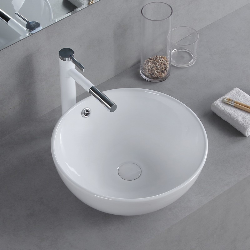 Countertop basin washbasin home art washbasin ceramic basin small size powder room hotel bowl round