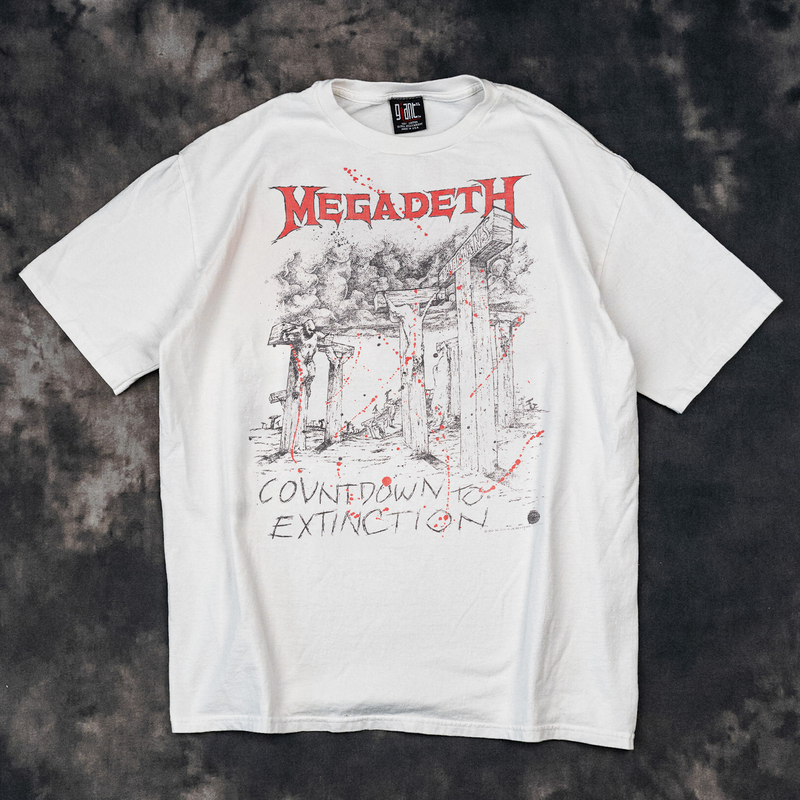 Megadeth Heavy Metal Band American Retro Vtg High Street Fashion Brand Short-Sleeved T-Shirt Unisex