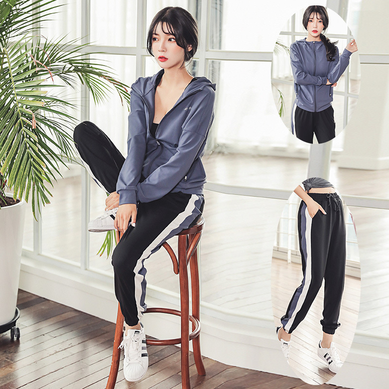 Spring and autumn yoga clothes two-piece women loose belly cover thin beginners professional high-end fitness exercise quick-drying clothes