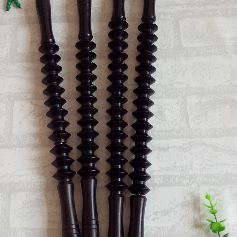 Ebony purple sandalwood vibrator Massage wheel stick Yoga wheel banging low back acupuncture point stick Slim waist device meridian roller