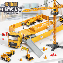 Childrens alloy crane toy large crawler crane hook child simulation crane model engineering vehicle boy