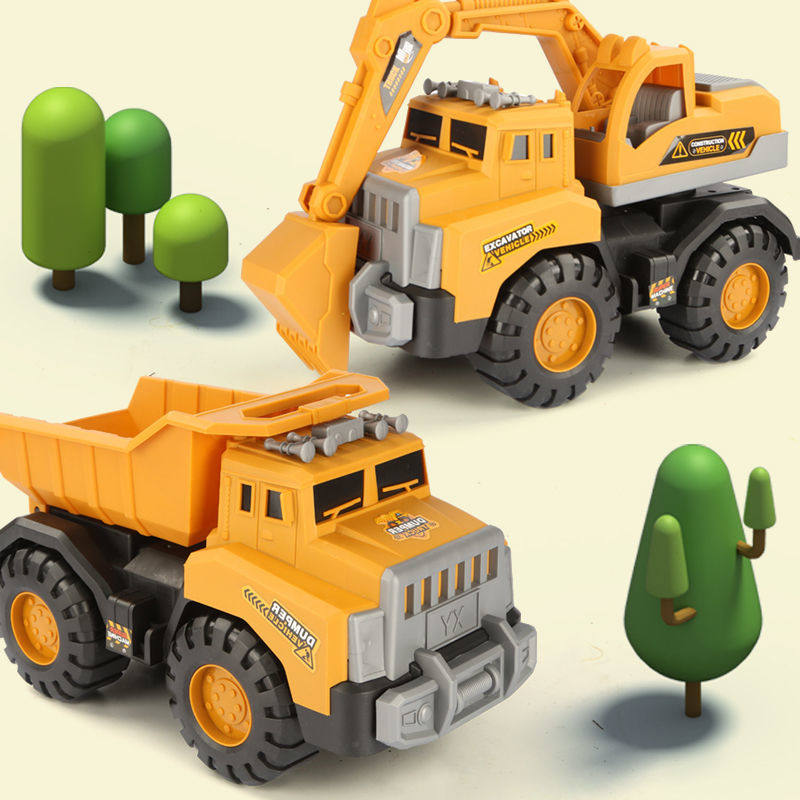 Children's Large Excavator Mixer Engineering Car Toy Package Boy Hangbo Bulletin Buckle Car Toy