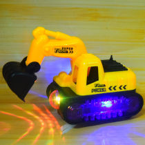 Childrens electric excavator toy boy flash music toy car electric universal engineering vehicle excavator model