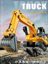 Boys inertia engineering car childrens sound and light music simulation excavator mixer truck transport truck play house toy