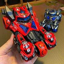 Three-in-one ejection chariot pull-back alloy car with light and music cool two-in-one motorcycle chariot childrens toys