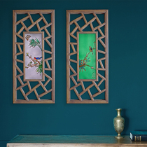 Beautiful woman hand-painted porcelain plate painting Entrance study model room decorative painting Double hanging painting Background wall painting American flowers and birds