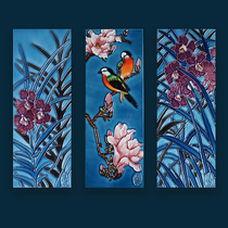 Good woman porcelain plate painting Ceramic hanging painting Vertical entrance aisle mural Living room sofa background wall decorative painting