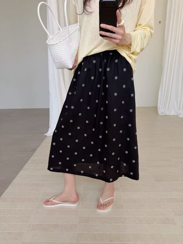 Zt Zoe 2026 New Summer Style Korean Style Slimming and Age-Reducing Fashionable Versatile Polka Dot Skirt for Women Zt Zoe 2026 New Summer Style Korean Style Slimming and Age-Reducing Fashionable Versatile Polka Dot Skirt for Women