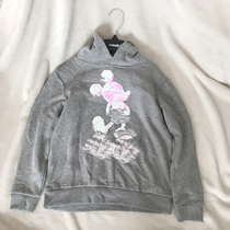 Infant new children female baby long sleeve hooded fleece sequins cute gray flash gold cartoon pullover sweater