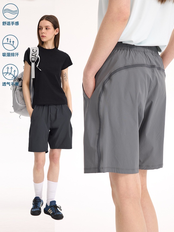 Lulu Style Upf100+ Original Yarn Sun Protection Quick-Drying Shorts Casual Sports Comfortable Shorts Five-Point Shorts Unisex Summer