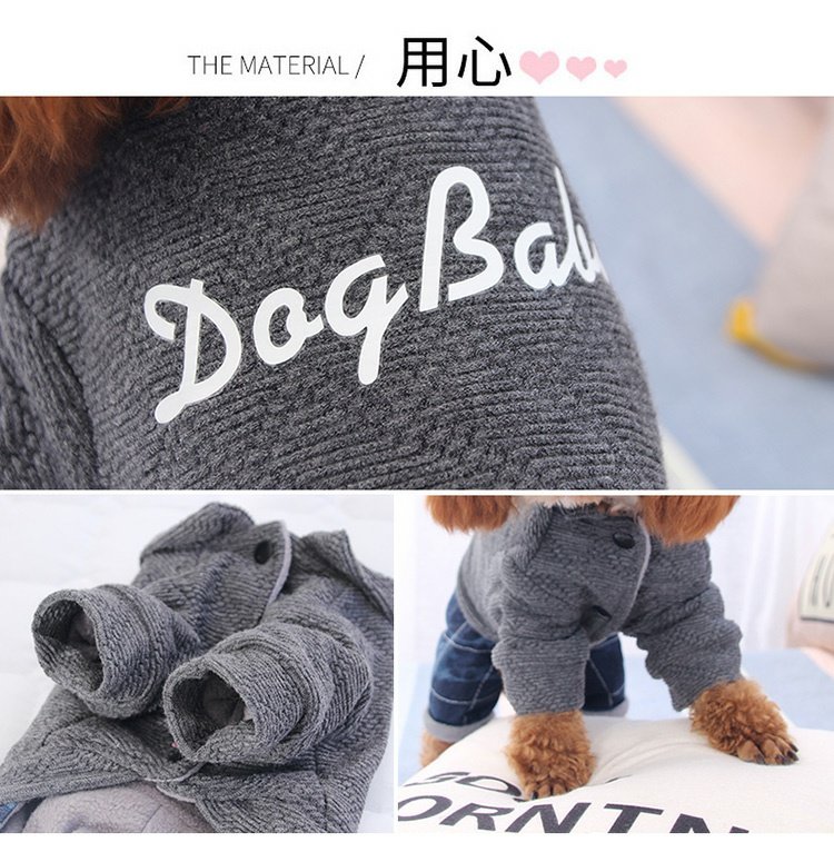 Thú cưng Gấu Pomeranian Teddy Dog Quần áo Puppy Sữa Dog Quần áo bốn chân Dây đeo Quần áo mùa xuân và mùa thu Trang phục mùa xuân Áo bông - Quần áo & phụ kiện thú cưng quần áo chó mèo