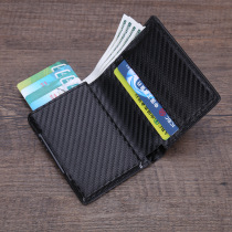 European and American Amazon RFID automatic bullet aluminum alloy pu card bag spot PU wallet short wallet feeder card package