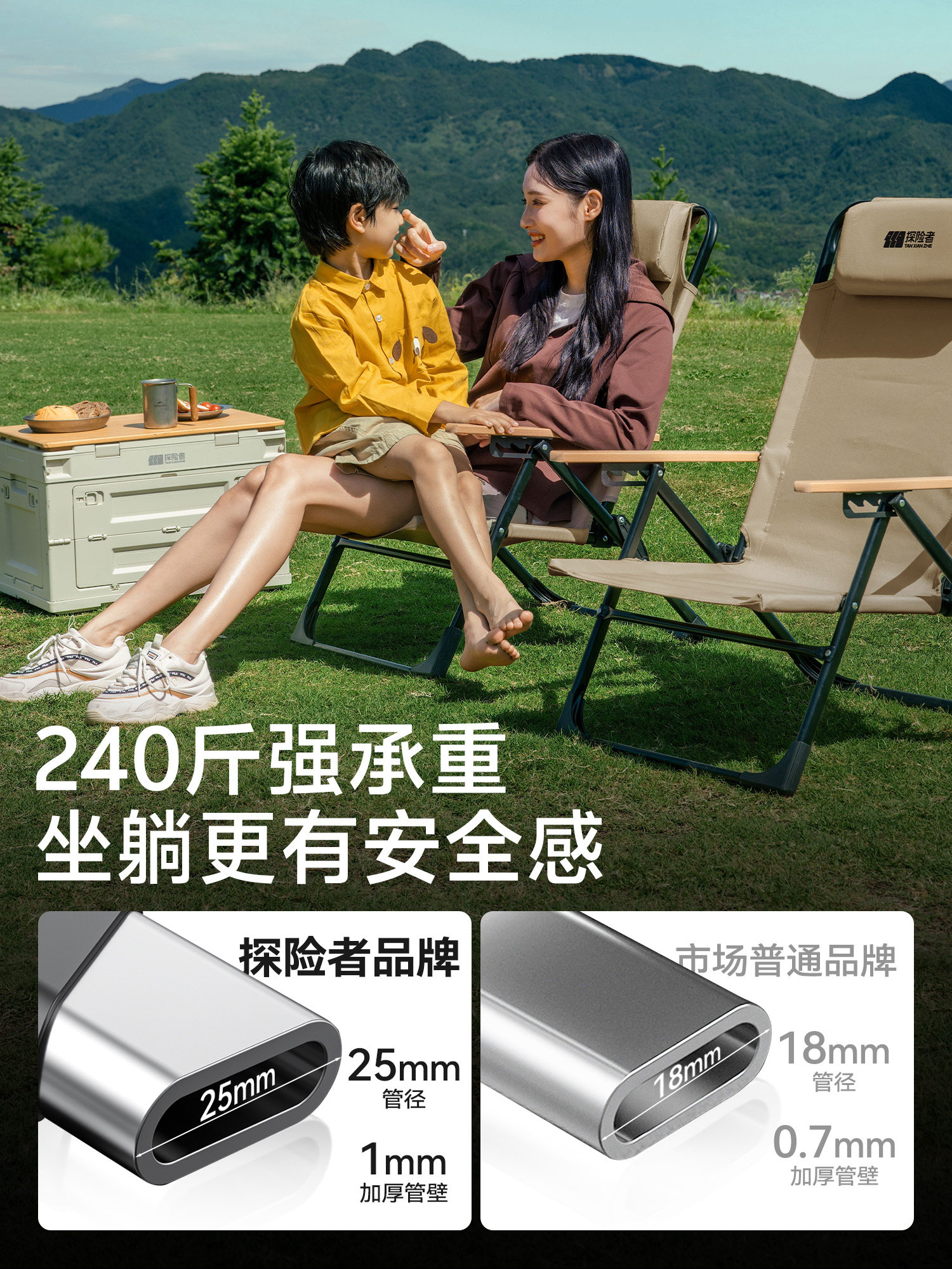 Explorer Folding Lounge Chair, Sea Dog Chair, Outdoor Folding Chair, Camping Chair, Fishing Chair, Lunch Break Office Nap Chair