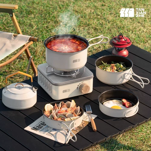 Уличная кассетная плита, чайная плита, мини-портативная походная плита, плита, оборудование для пикника, полный комплект газовой плиты нового стиля