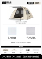 Титан-серебро на 2-4 человека (одна дверь и три окна) [бесплатный влагозащитный коврик + коврик для пикника]