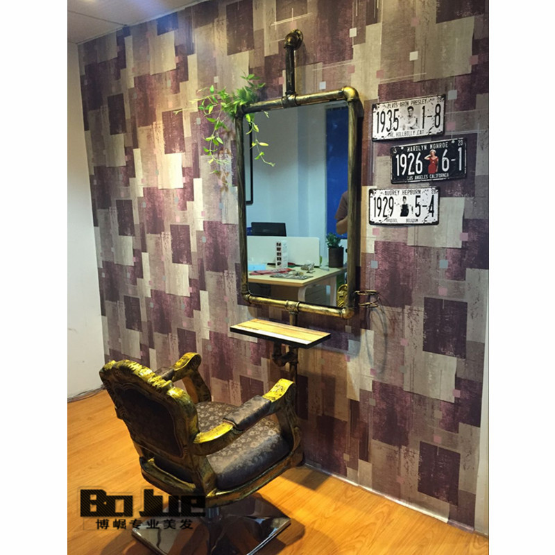 factory direct sales retro hairdressing mirror barber shop double