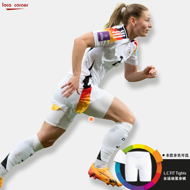 Women's Sports Base Layer 3/4 Shorts, Football Inner Wear 5/4 Shorts, Tackle Shorts, Basketball, Fitness, Track and Field Training, Quick-Drying, Breathable