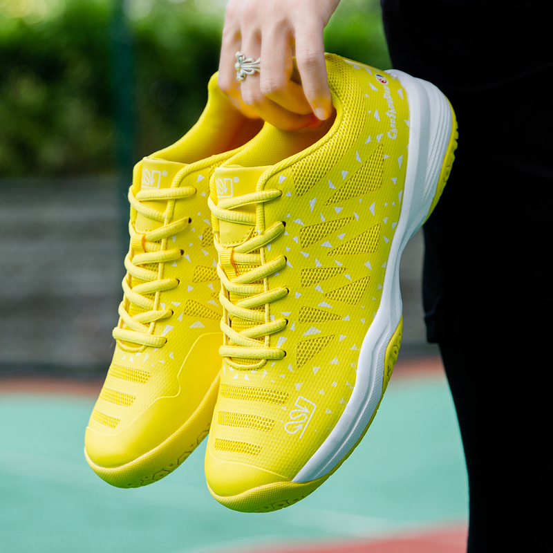 Badminton Shoes for Men and Women, Breathable and Wear-Resistant Training Shoes, Couple Style Sports Shoes, Shock-Absorbing and Non-Slip Table Tennis Shoes, Tennis Shoes