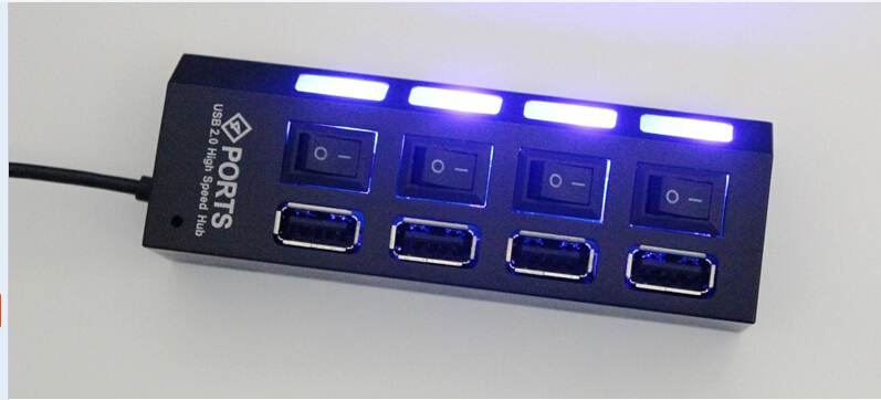 Máy tính xách tay USB splitter kéo Bốn mở rộng giao diện USB HUB trung tâm chuyển đổi dài hạn - USB Aaccessories quạt mini sạc điện