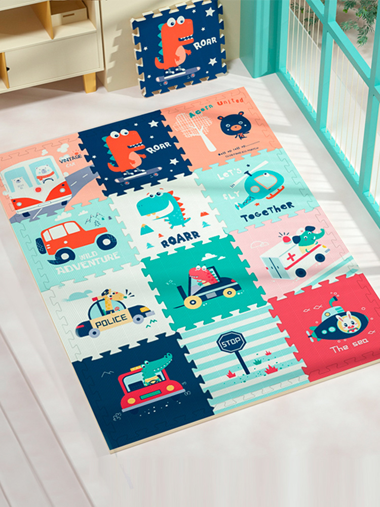Baby children Baby crawling mat thickened splicing cartoon living room household foldable bedroom floor mat Climbing mat
