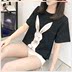 Tinh khiết bông bơ tay áo ngắn màu xanh lá cây t-shirt nữ 2020 ins mới triều loose-fitting nửa tay áo Han-sen kiểu áo khoác mùa hè 