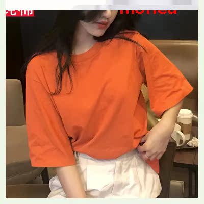 Bông trắng T-shirt nữ ngắn tay mùa hè váy 2020 mới loose-fitting t-shirt in quần áo triều Hàn Quốc phiên bản nửa tay hẹn hò