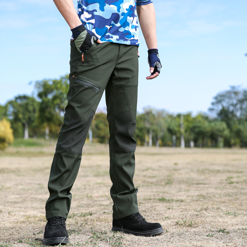 Yroadu Outdoor Punching Pants Men In Thick Elastic Quick Dry Long Pants Breathable Mountaineering Hiking Sports Speed Dry Pants Spring Autumn-Taobao