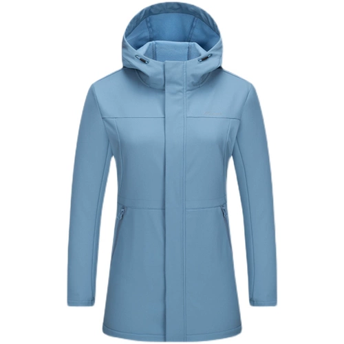 Дорожная длинная бархатная ветрозащитная удерживающая тепло альпинистская спортивная куртка, средней длины