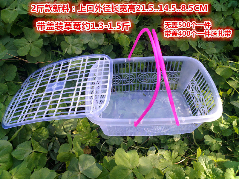 2 Catty Strawberry Basket Poplar Plum Basket New Material White Plastic Fruit Loquat Basket Mulberry extract Basket Cherry