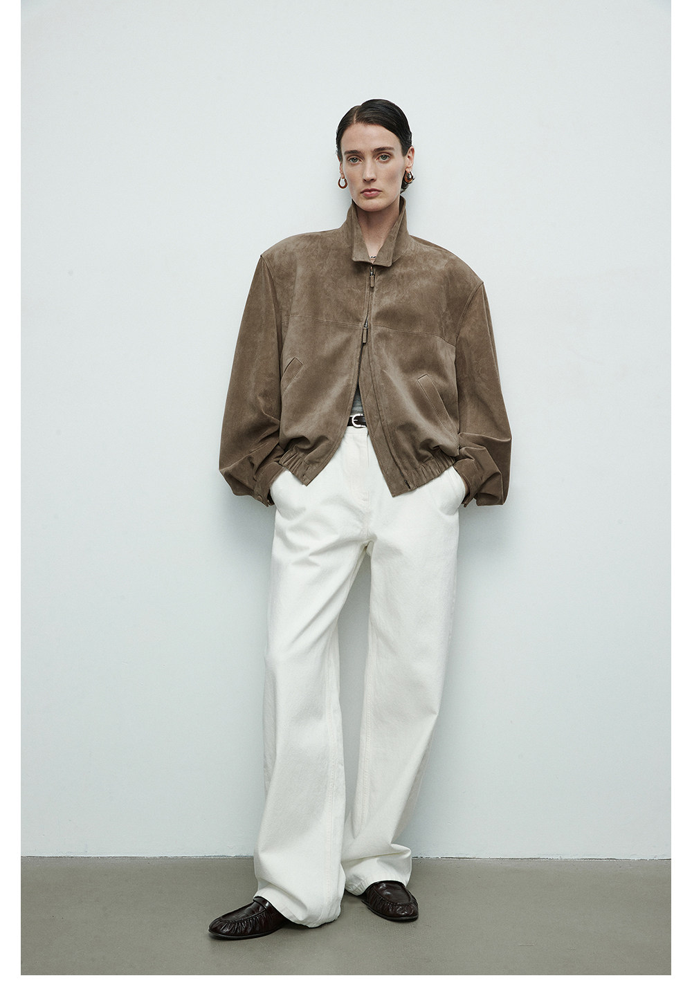 Кожаная куртка 欧洲空运西班牙油蜡皮黑色皮衣短款覆古老钱宽肩牛反绒皮夹克外套