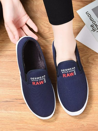 冬季款帆布棉鞋女冬加绒布鞋帆布鞋鞋女防滑保暖春秋工作鞋设计感