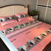 Tencel air conditioning soft mat 1 8m bed summer washable folding summer ice silk mat 1 5m mat three-piece set