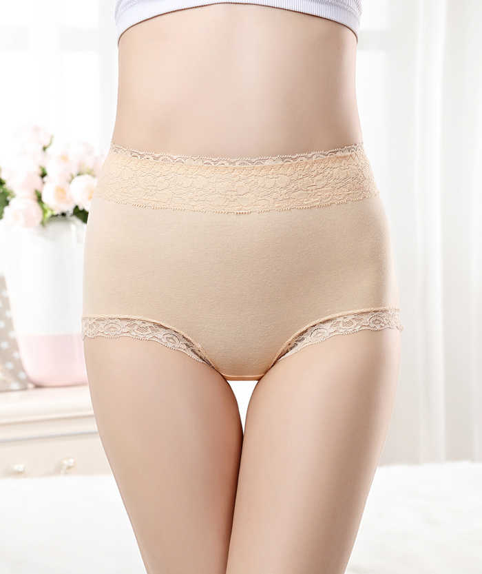 4 quần lót nữ gợi cảm ren bông cao eo lớn kích thước hông mùa đông bụng liền mạch quần short tam giác do lot nam