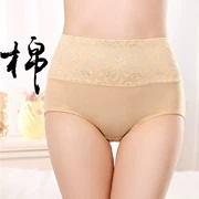 4 quần lót nữ cao eo cao kích thước cotton hoa sexy