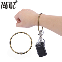 Vintage color book ring Large open ring can be set bracelet buckle keychain Card ring Loose-leaf binding iron ring Loose-mouth ring