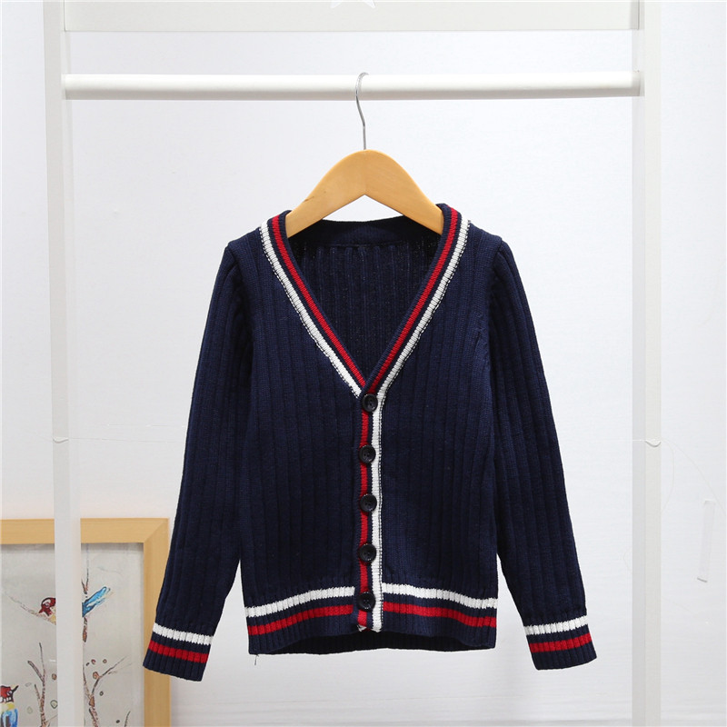 Children's knitting school uniform big red sweater clothing hides the Yellow College garden clothes for boys and girls performing children's clothes