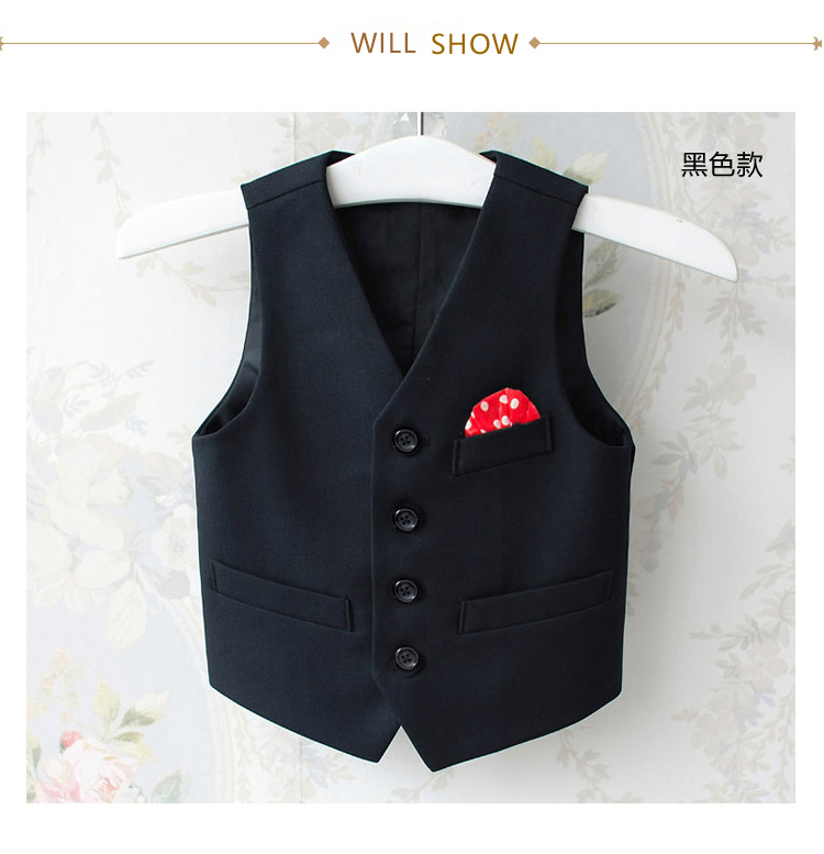 Trẻ em vest mùa xuân và mùa hè hoa cô gái phù hợp với vest đàn piano hiệu suất bé vest vest màu đen trẻ em cho thấy vest