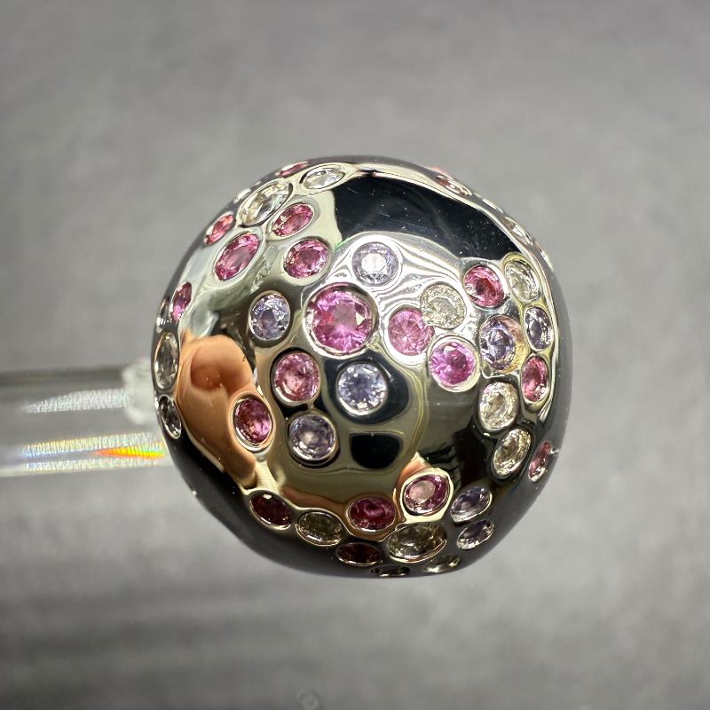 Copper Plated with 18K Gold, Thick Electroplated Colorful Zircon Diamond Ball Crystal Pearl Craft Crystal DIY Accessories