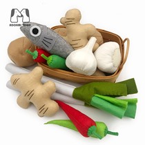 Non-woven simulation food model Boiled fish set vegetables seafood dishes props Finished kindergarten early education