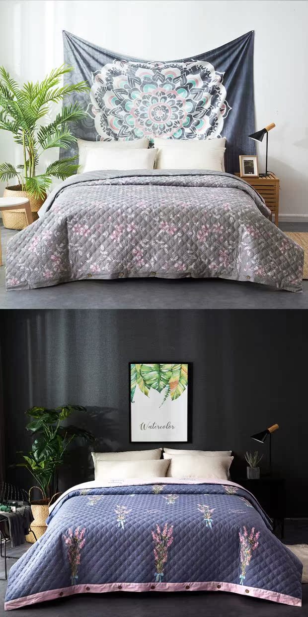 Cao cấp đa năng cotton dày quilt bao gồm một mảnh quilted mùa đông quilted bông quilt cover nút ba mảnh - Quilt Covers giá chăn điện hàn quốc