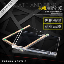 High transparent acrylic single double layer A4 card slot advertisement insert paper card case photo exhibition of organic glass sleeve