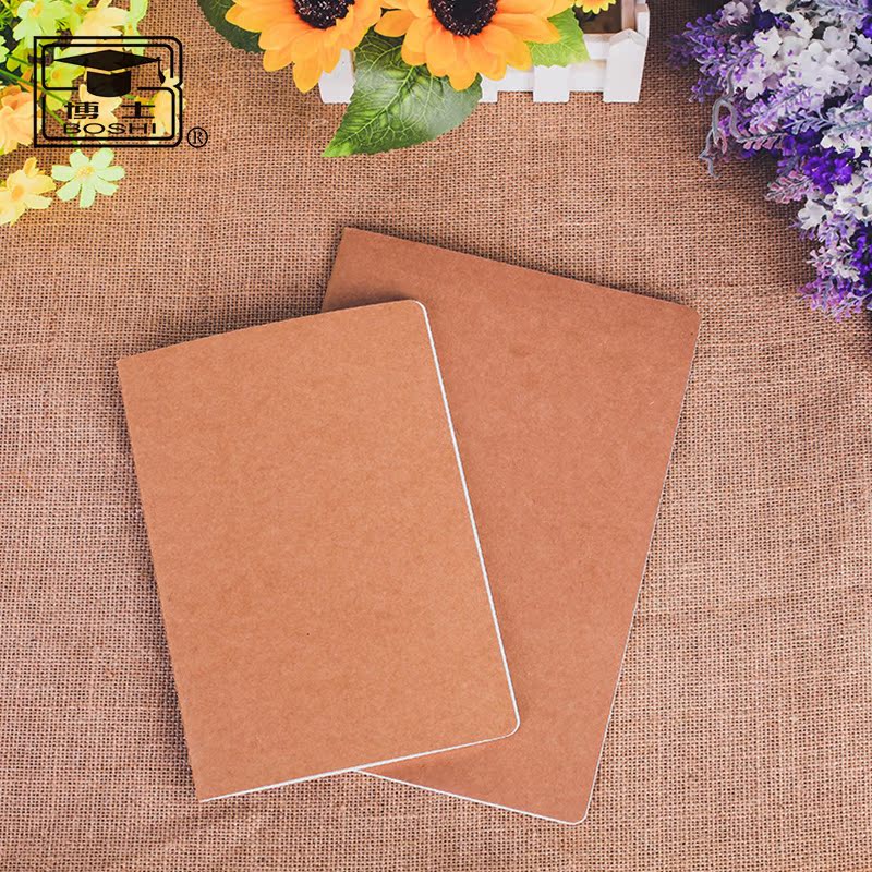 Doctor's Kraft Paper Cover Notebook Vintage Stitched Notebook Lined Student Writing Notebook