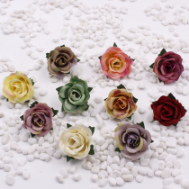 New DIY simulation small rose floral headdress ring hairclip accessories silk floral headdress corsage bridal accessories 3 5CM