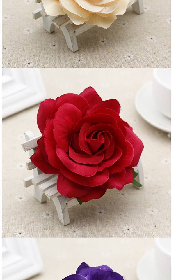 Mô phỏng hoa hồng phong phú DI hoa DIY mũ nón nón nhà hoa cắm hoa trang trí phụ kiện hoa tóc mũ hoa - Phụ kiện tóc đồ cột tóc scrunchies
