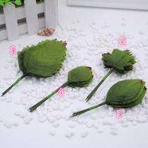 12 pieces of simulation leaves leaves leaves hand made material material material DIY Garland material Green size green leaves